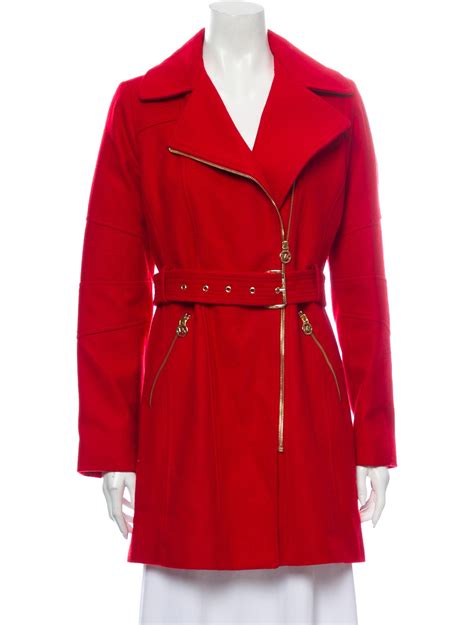 red michael kors coat|Michael Kors red jacket.